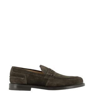 FABI Men's Suede Penny Loafers Men BROWN Moccasins